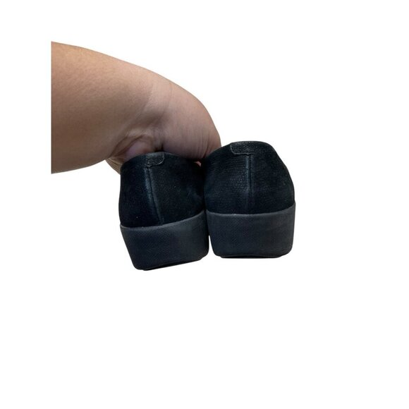 Fit Flop Loafer Black Calf Hair Slip On Leather Comfort Flat Shoes EU 38 US 7.5 - Picture 4 of 10